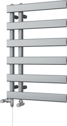 Agar - Silver Dual Fuel Towel Rail H748mm x W500mm Standard