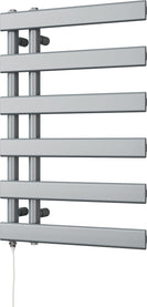 Agar - Silver Electric Towel Rail H748mm x W500mm 300w Standard