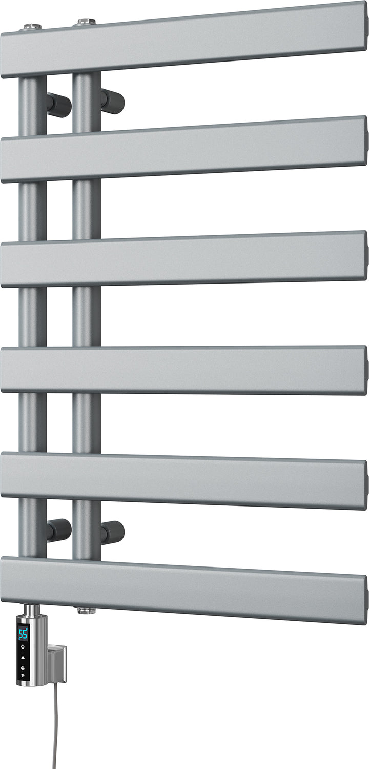 Agar - Silver Electric Towel Rail H748mm x W500mm 300w Thermostatic WIFI