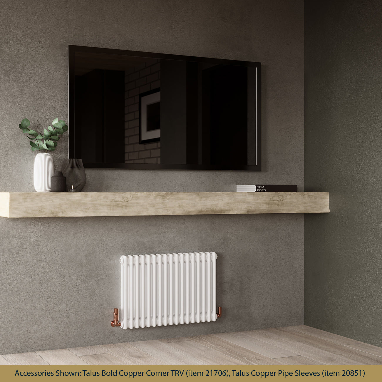 73426 Radiator White Column Radiator H500mm x W768mm 2 Column - Alpha | UK Radiators