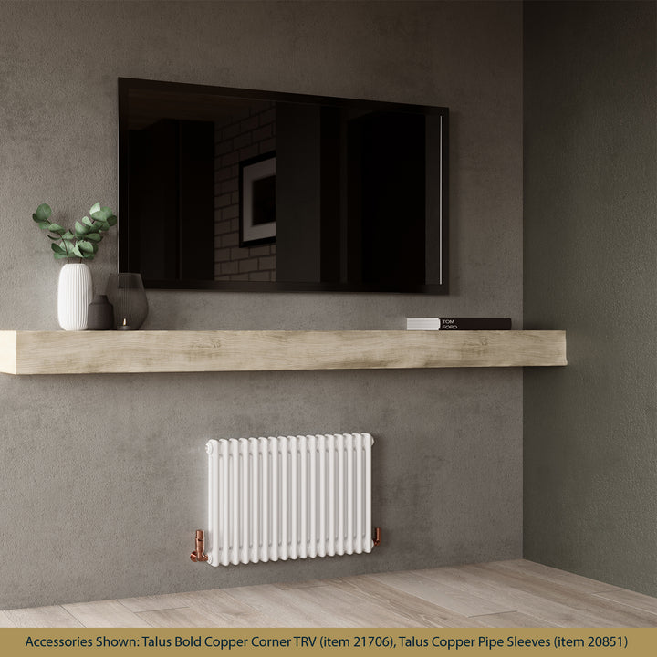 Alpha - White Column Radiator H500mm x W768mm 2 Column - Feet Included