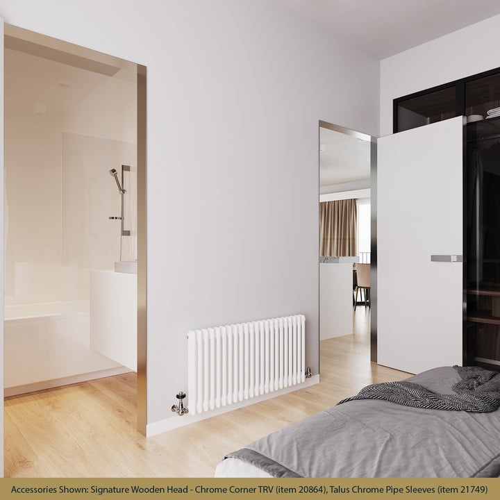 Alpha - White Column Radiator H500mm x W988mm 2 Column - Feet Included