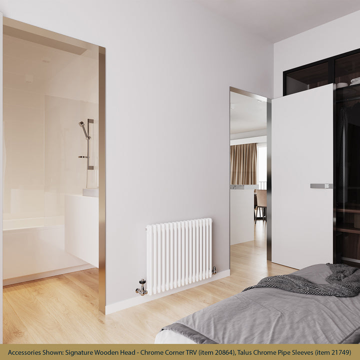 Alpha - White Column Radiator H600mm x W768mm 2 Column - Feet Included