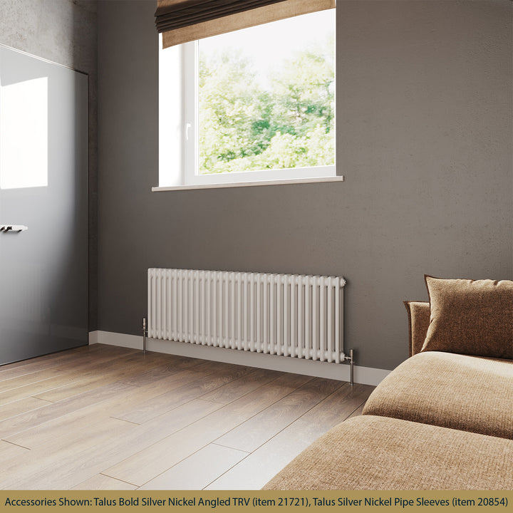 Alpha - White Column Radiator H500mm x W1355mm 3 Column - Feet Included