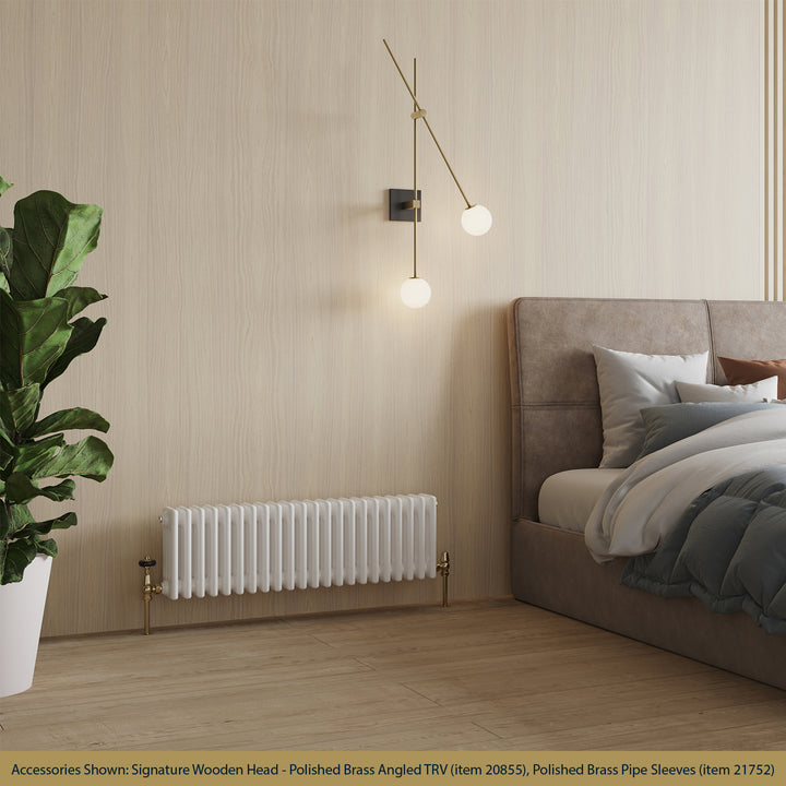 Alpha - White Column Radiator H300mm x W988mm 4 Column - Feet Included