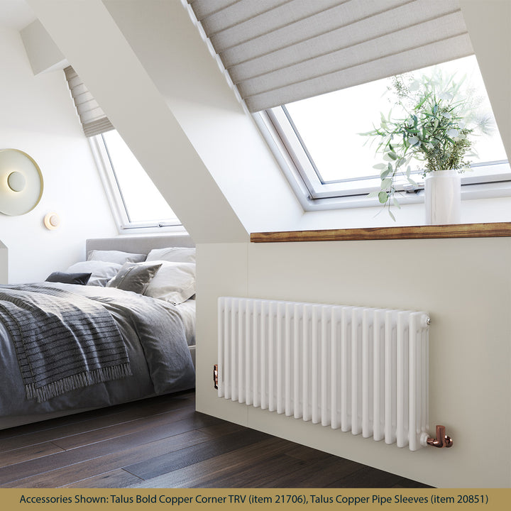 Alpha - White Column Radiator H500mm x W988mm 4 Column - Feet Included