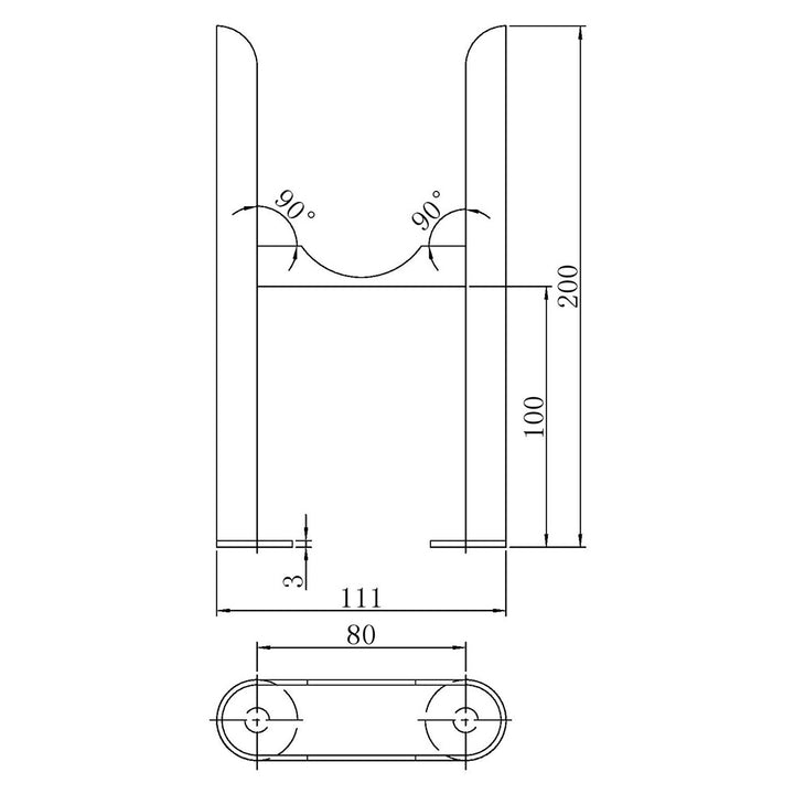 Alpha - Column Radiator Feet - 3 Column Black