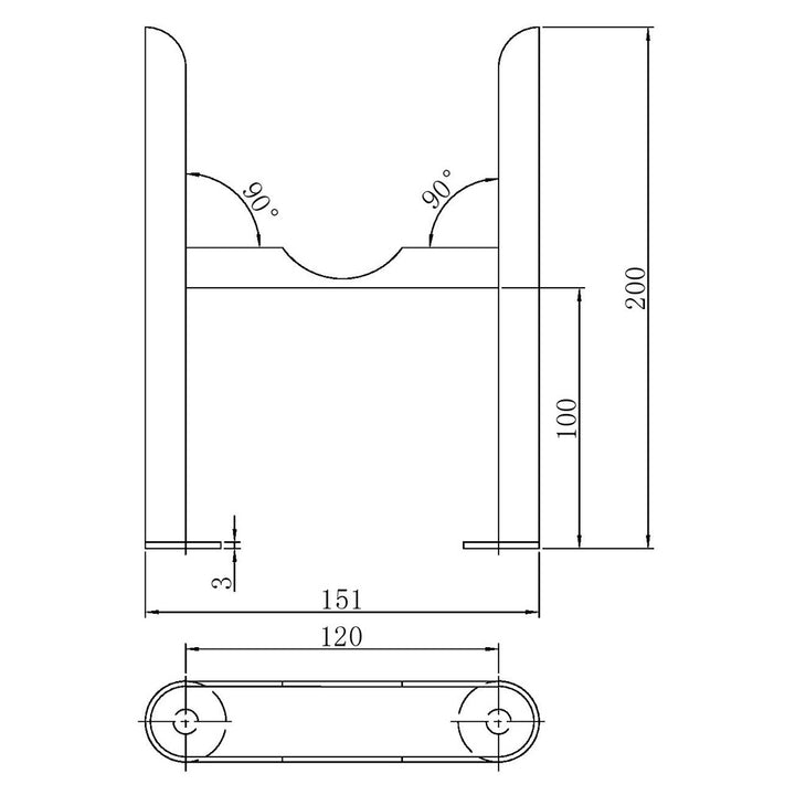 Alpha - Column Radiator Feet - 4 Column Black