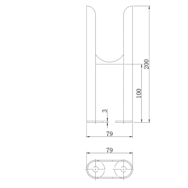 Alpha - Column Radiator Feet - 2 Column Raw Metal