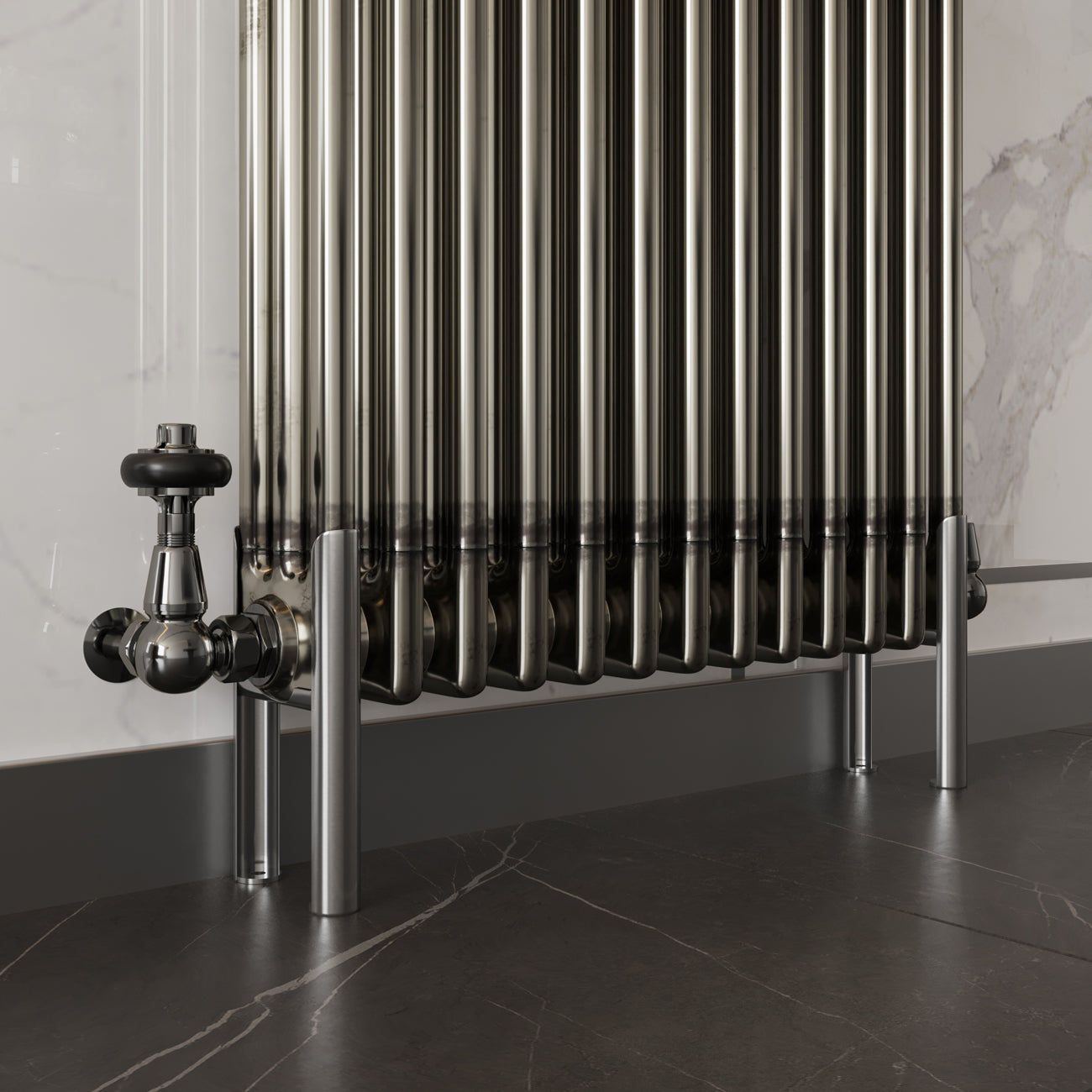 Steel Column Radiator Packaging Alpha - Raw Metal Vertical Column Radiator H1800mm x W287mm 3 Column