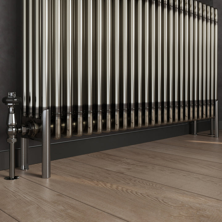 Alpha - Raw Metal Column Radiator H600mm x W988mm 4 Column - Feet Included
