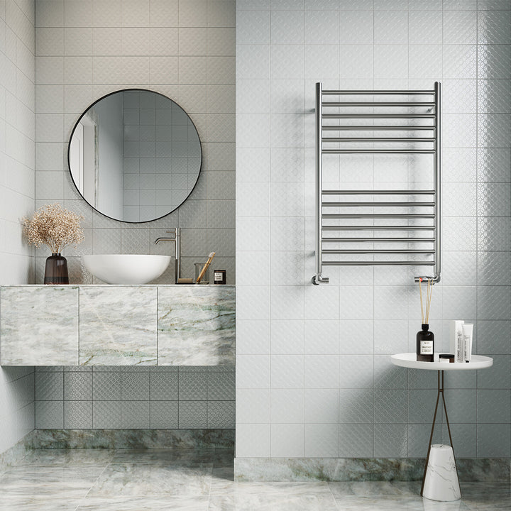 Aston - Stainless Steel Heated Towel Rail - H800mm x W500mm - Straight