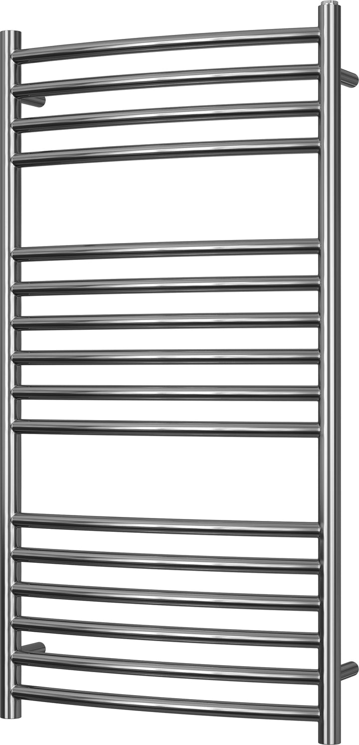 Aston - Stainless Steel Heated Towel Rail - H1000mm x W500mm - Curved