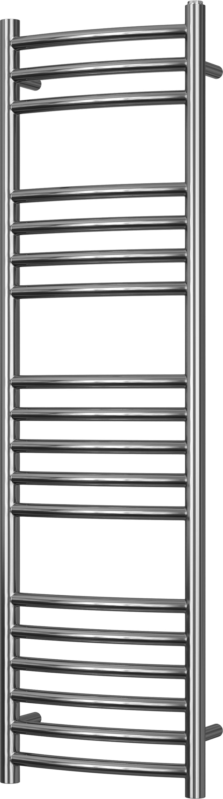 Aston - Stainless Steel Heated Towel Rail - H1200mm x W350mm - Curved