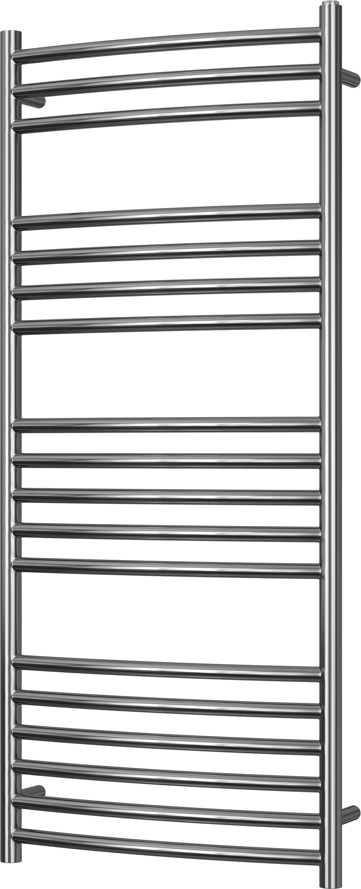 Aston - Stainless Steel Heated Towel Rail - H1200mm x W500mm - Curved