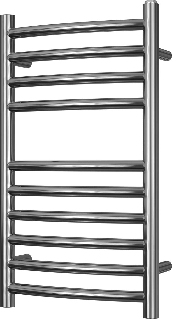 Aston - Stainless Steel Heated Towel Rail - H600mm x W350mm - Curved