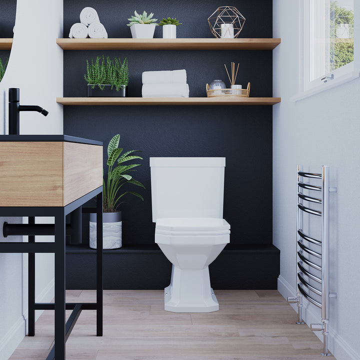 Aston - Stainless Steel Heated Towel Rail - H600mm x W500mm - Curved