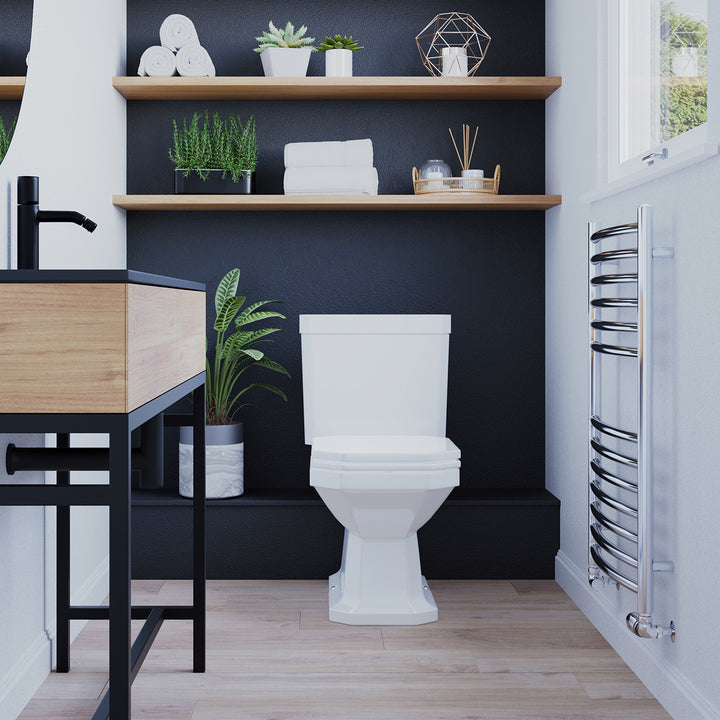 Aston - Stainless Steel Heated Towel Rail - H800mm x W500mm - Curved