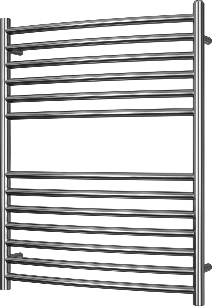 Aston - Stainless Steel Heated Towel Rail - H800mm x W600mm - Curved