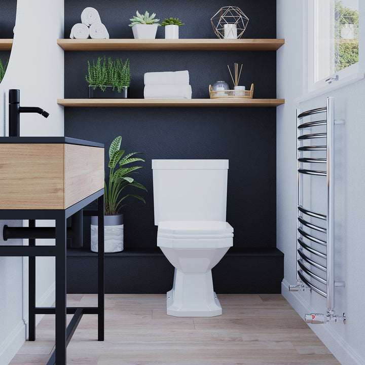 Aston - Stainless Steel Heated Towel Rail H800mm x W600mm - Curved