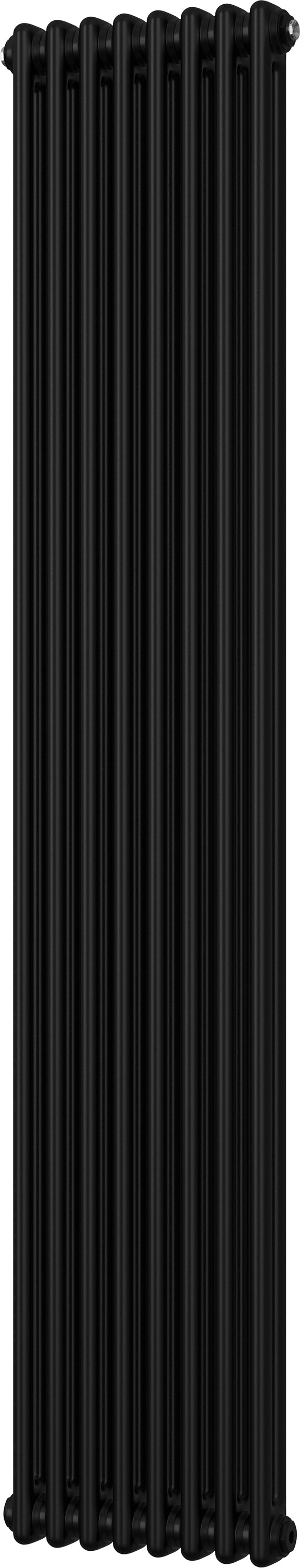 Alpha - Black Vertical Column Radiator H1800mm x W372mm 2 Column