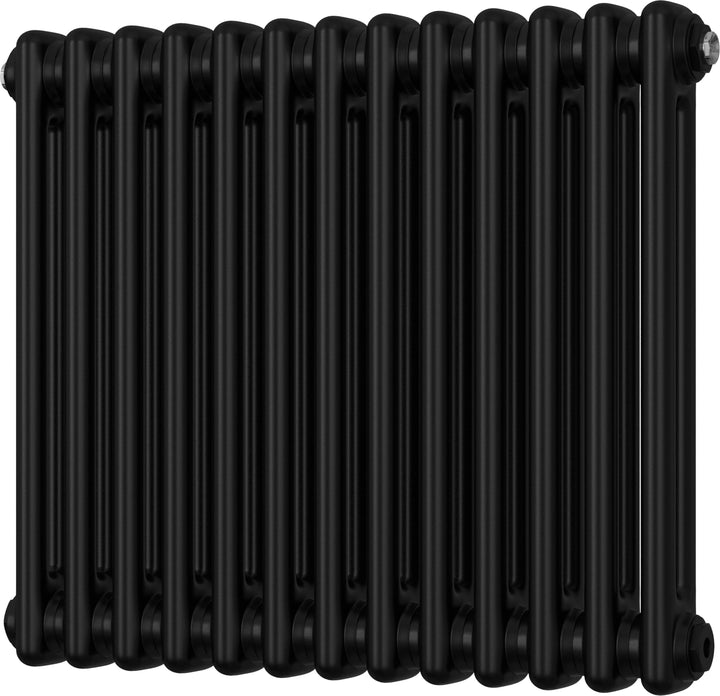 Alpha - Black Column Radiator H500mm x W592mm 2 Column