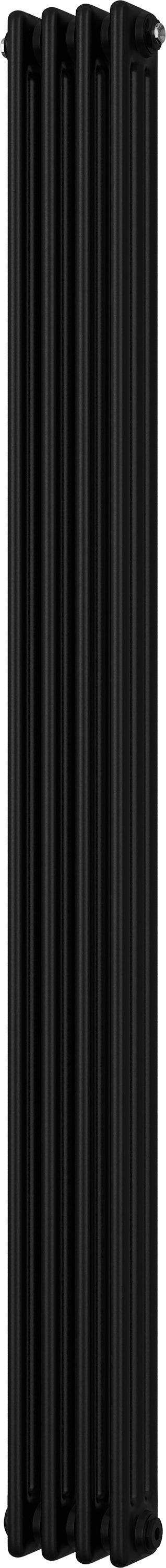 Alpha - Black Vertical Column Radiator H1800mm x W198mm 3 Column