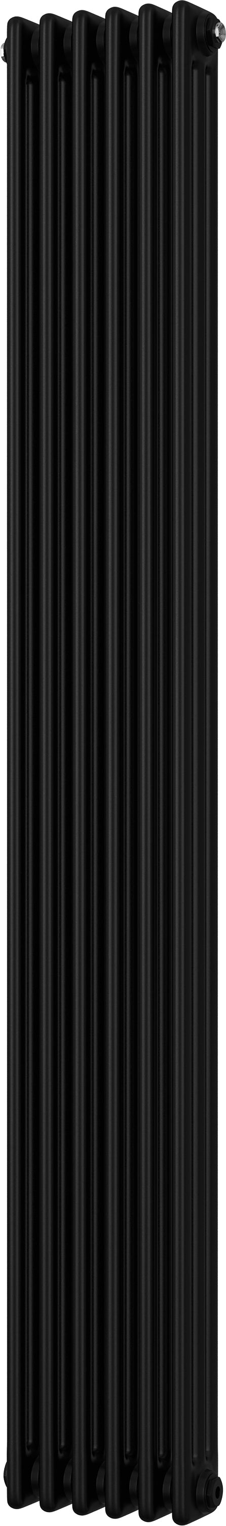 Alpha - Black Vertical Column Radiator H1800mm x W287mm 3 Column