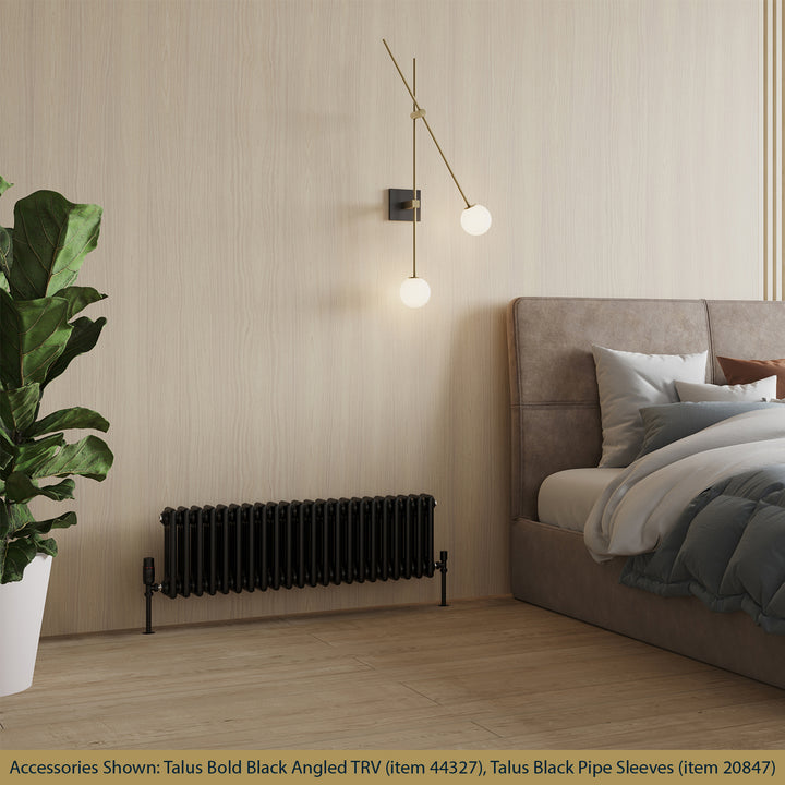 Alpha - Black Column Radiator H300mm x W999mm 3 Column - Feet Included