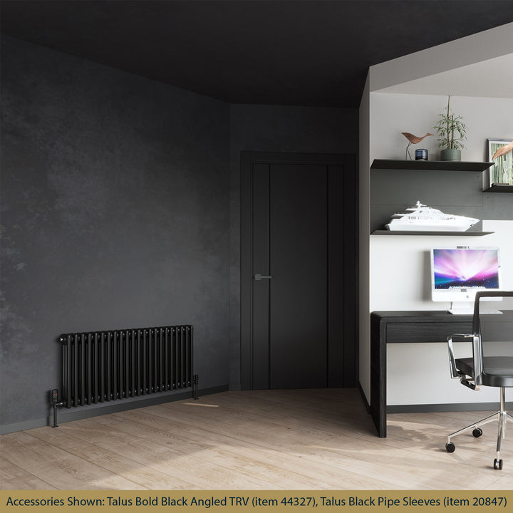 Alpha - Black Column Radiator H500mm x W999mm 3 Column - Feet Included