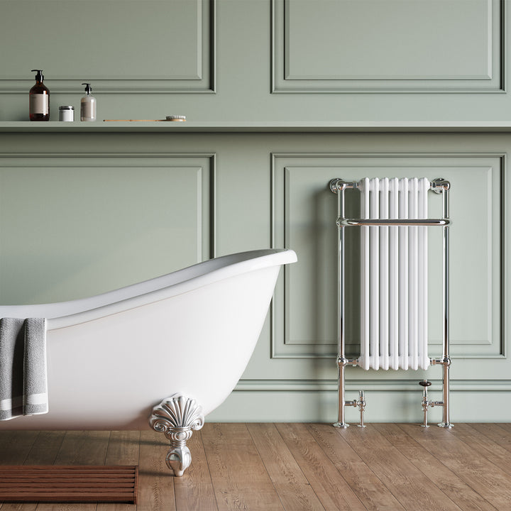 Balmoral - Traditional Towel Radiator - H1130mm x W553mm - Floor Standing