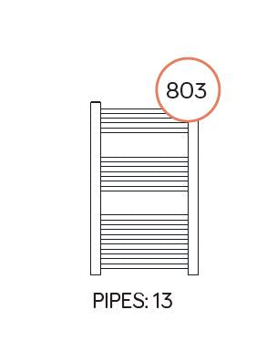 Bolzano - White Heated Towel Rail - H803mm x W550mm - Curved