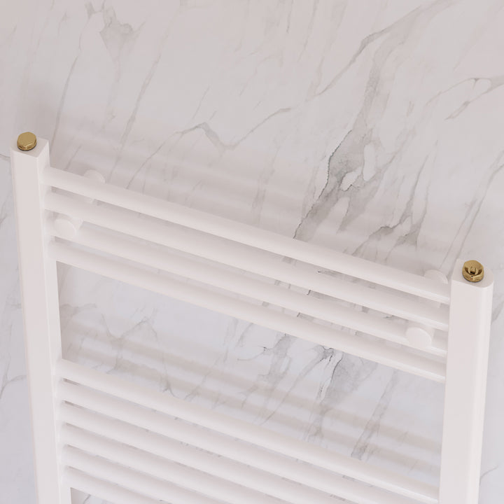 Signature Wooden Head - Thermostatic Radiator Valve & Accessory Kit - Polished Brass Angled 15mm