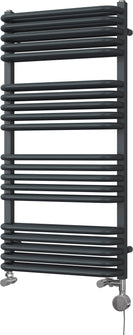 Crossmoor - Anthracite Dual Fuel Towel Rail H1000mm x W500mm Thermostatic