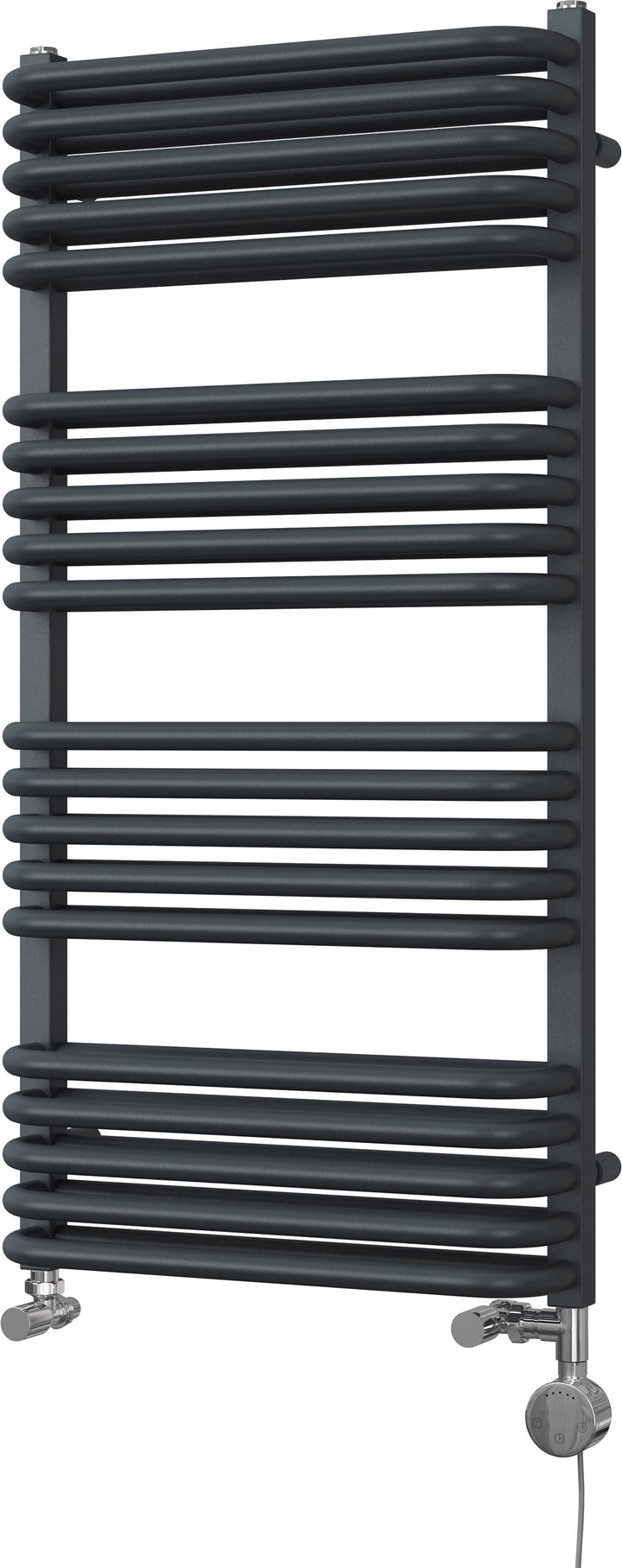 Crossmoor - Anthracite Dual Fuel Towel Rail H1000mm x W500mm Thermostatic