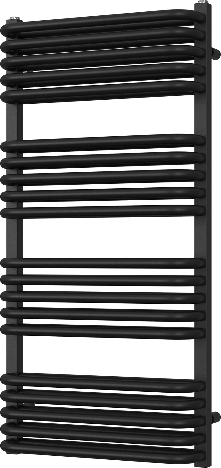 Crossmoor - Black Towel Radiator - H1000mm x W500mm