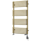 Crossmoor - Brushed Gold Dual Fuel Towel Rail H1000mm x W500mm Thermostatic WIFI