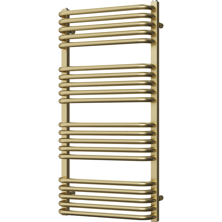 Crossmoor - Brushed Brass Towel Radiator - H1000mm x W500mm