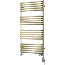 Crossmoor - Polished Gold Dual Fuel Towel Rail H1000mm x W500mm Thermostatic WIFI