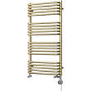 Crossmoor - Polished Gold Dual Fuel Towel Rail H1000mm x W500mm Thermostatic