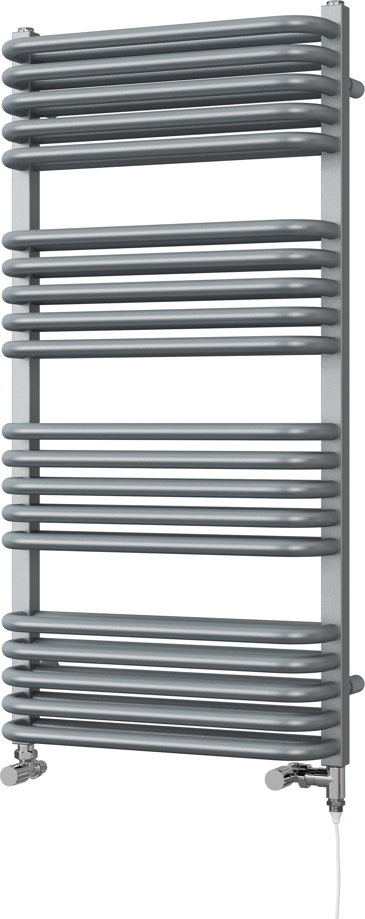Crossmoor - Silver Dual Fuel Towel Rail H1000mm x W500mm Standard