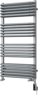 Crossmoor - Silver Dual Fuel Towel Rail H1000mm x W500mm Thermostatic WIFI