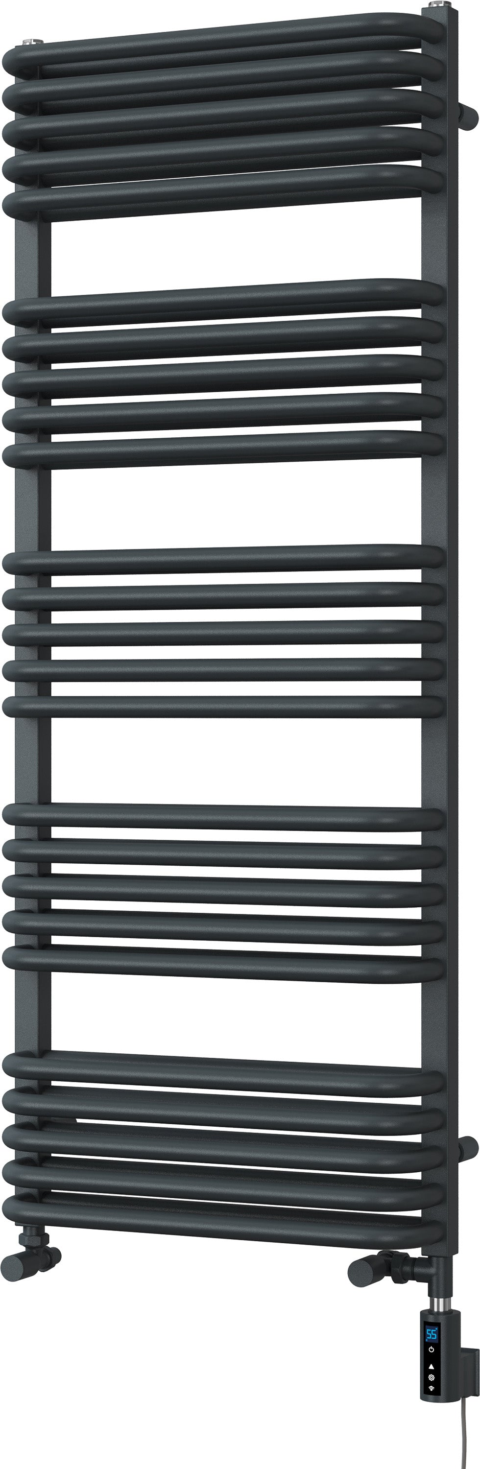 Crossmoor - Anthracite Dual Fuel Towel Rail H1269mm x W500mm Thermostatic WIFI