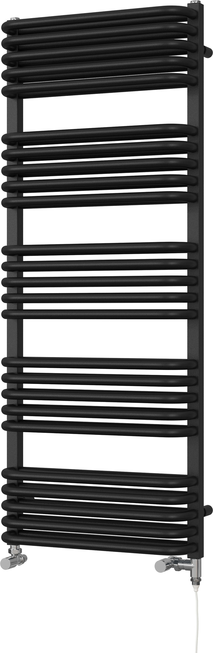 Crossmoor - Black Dual Fuel Towel Rail H1269mm x W500mm Standard