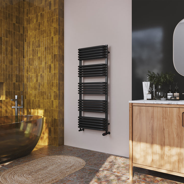 Crossmoor - Black Towel Radiator - H1269mm x W500mm