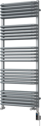 Crossmoor - Silver Dual Fuel Towel Rail H1269mm x W500mm Thermostatic WIFI
