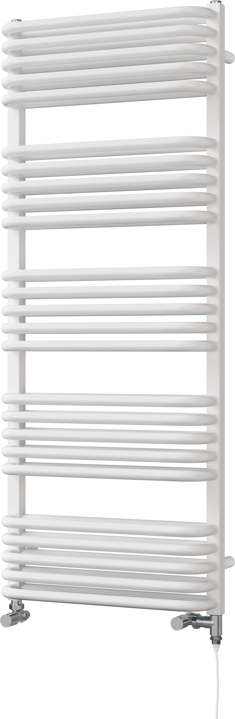 Crossmoor - White Dual Fuel Towel Rail H1269mm x W500mm Standard