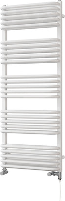 Crossmoor - White Dual Fuel Towel Rail H1269mm x W500mm Standard