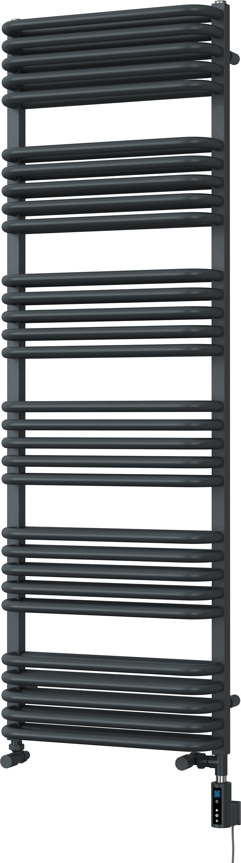 Crossmoor - Anthracite Dual Fuel Towel Rail H1533mm x W500mm Thermostatic WIFI