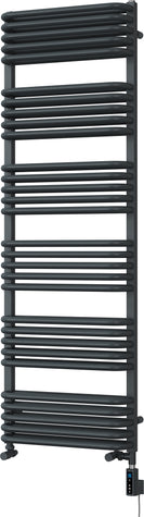 Crossmoor - Anthracite Dual Fuel Towel Rail H1533mm x W500mm Thermostatic WIFI